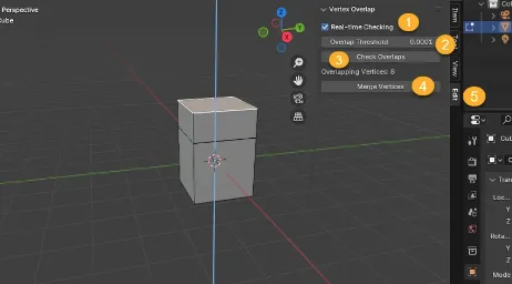 Blender 4 Vertex Overlap v1.0.6 overlapping vertices in real-time Download