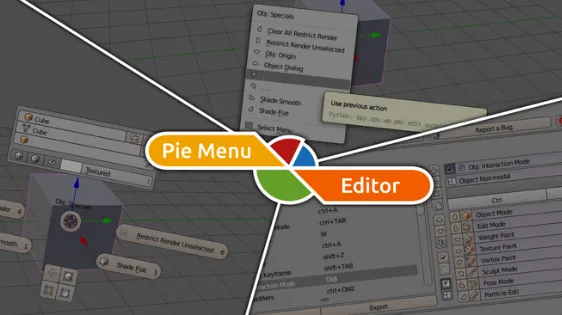 Blender 4.3 Pie Menu Editor 1.18.8 Free Plugin Download